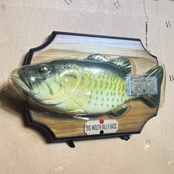 Big Mouth Billy Bass The Singing Sensation 1999 Gemmy Wall Mounted With Box - Picture 7 of 16